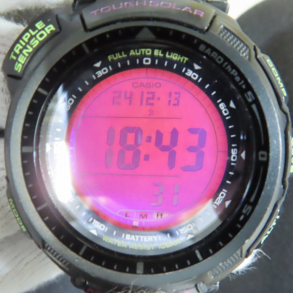 実際に弊社で買取させて頂いたCASIO/カシオ PROTREK/プロトレック トリプルセンサー PRG-110CJの画像 4枚目