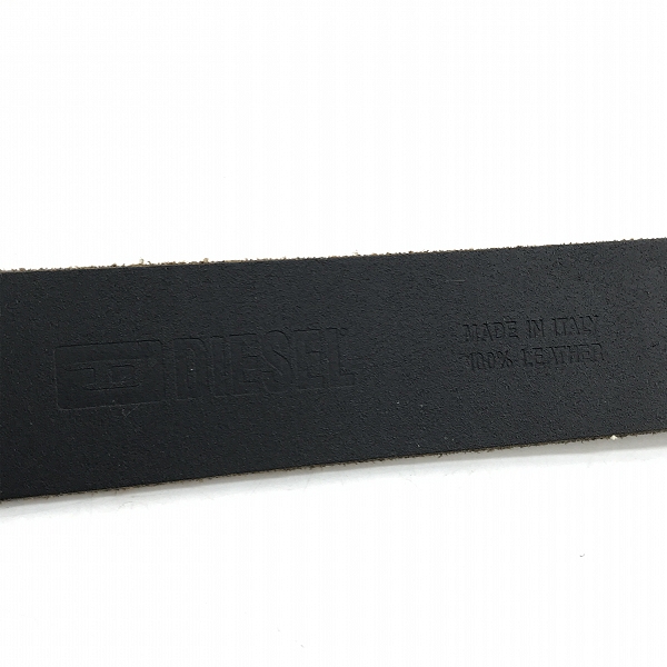 実際に弊社で買取させて頂いた【JPタグ】DIESEL/ディーゼル チェーン装飾 レザーベルト 90cm の画像 4枚目