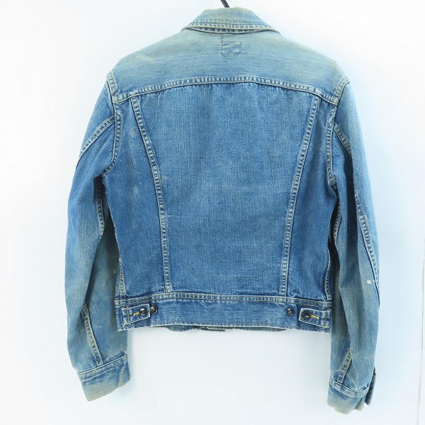 実際に弊社で買取させて頂いたLee/リー ヴィンテージ 101-J 70s初期 四角黒タグ デニムジャケット/38の画像 1枚目