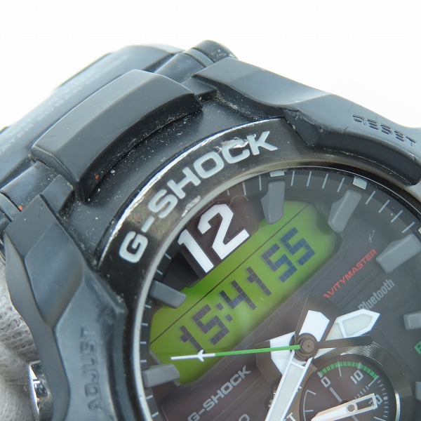 実際に弊社で買取させて頂いたG-SHOCK/Gショック GRAVITYMASTER/グラビティマスター タフソーラー Bluetooth 腕時計/GR-B100-1A3JFの画像 5枚目