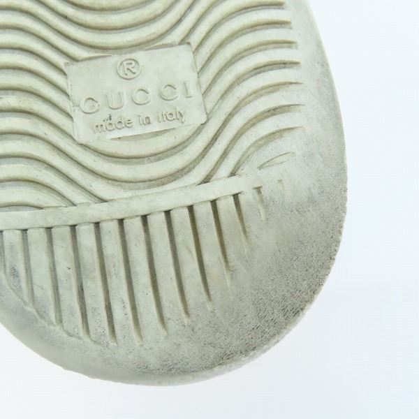 実際に弊社で買取させて頂いたGUCCI/グッチ エース シェリーライン エンブロイダリー レザースニーカー 429446/9.5の画像 7枚目