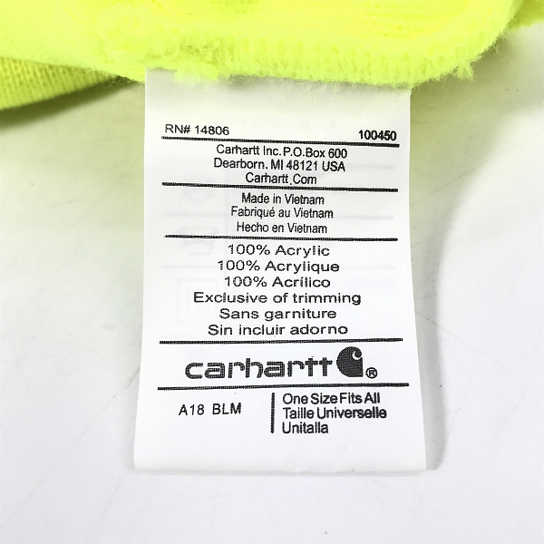 実際に弊社で買取させて頂いたCARHARTT/カーハート ACRYLIC WATCH HAT/ニット帽/ビーニー A18 BLMの画像 3枚目