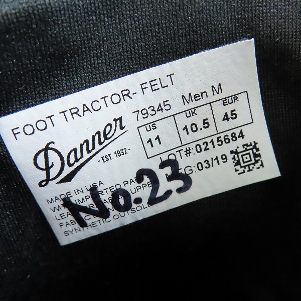 実際に弊社で買取させて頂いたpatagonia×Danner/パタゴニア×ダナー フットトラクターウェーディングブーツ フェルト 79345/US11の画像 5枚目