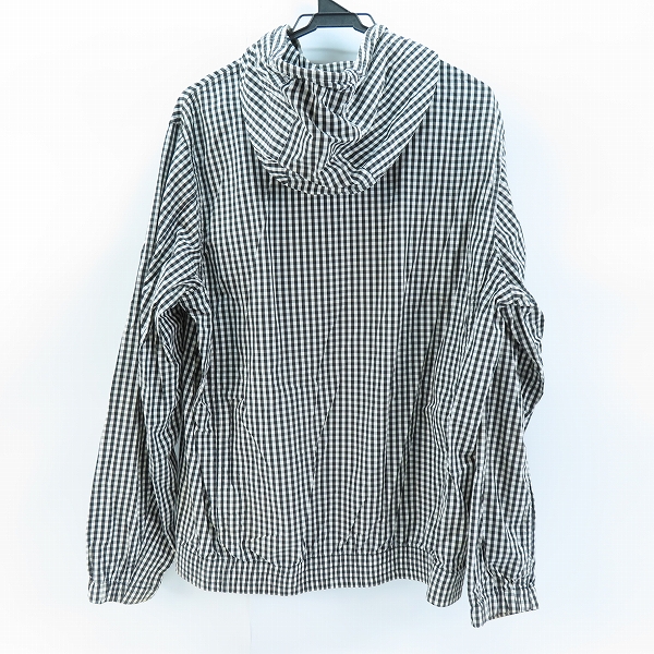 実際に弊社で買取させて頂いたA BATHING APE/アベイシングエイプ ギンガムチェック ジップアップ パーカー ジャケット ホワイト×ブラック/XLの画像 1枚目