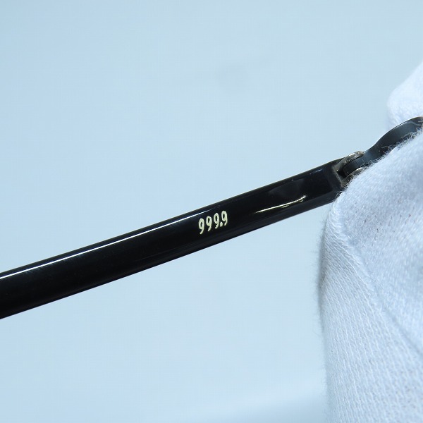 実際に弊社で買取させて頂いた999.9/フォーナインズ ハーフリム 度入り眼鏡/メガネフレーム S-800Tの画像 6枚目