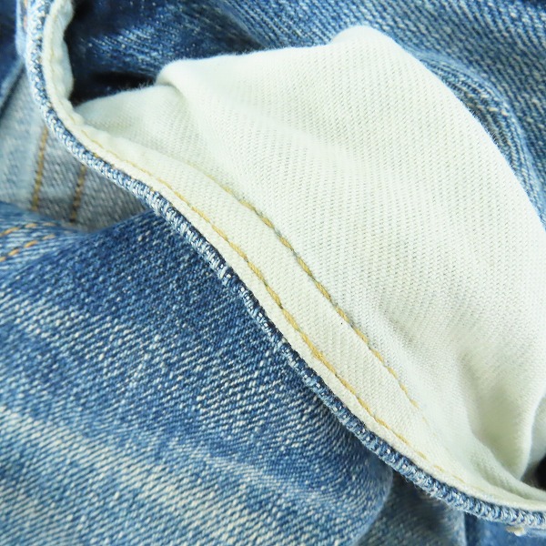 実際に弊社で買取させて頂いたSUGAR CANE/シュガーケーン インディゴ デニムパンツ W32L34の画像 6枚目