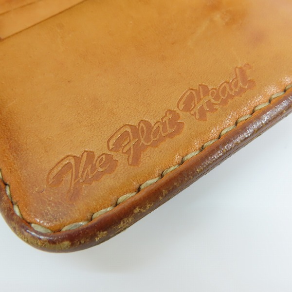 実際に弊社で買取させて頂いたTHE FLAT HEAD/フラットヘッド レザー 二つ折り長財布の画像 4枚目