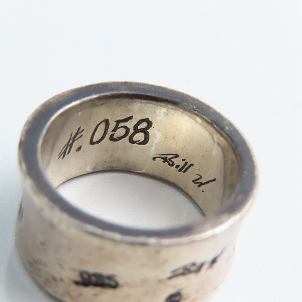 実際に弊社で買取させて頂いたBill Wall Leather/ビルウォールレザー BWL エグゼクティブ クロス リング SV925 /20-21号 の画像 6枚目