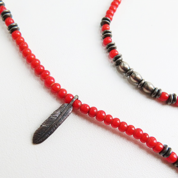 実際に弊社で買取させて頂いたAMP JAPAN/アンプジャパン フェザー付き ビーズネックレス