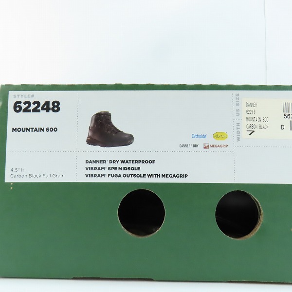 実際に弊社で買取させて頂いたDanner/ダナー Mountain 600 マウンテンブーツ ビブラムソール 62248/US7の画像 9枚目