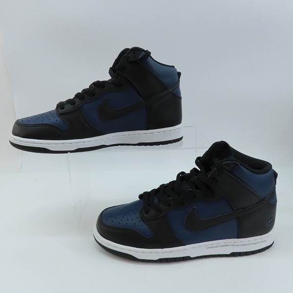 実際に弊社で買取させて頂いたNIKE×FRAGMENT DESIGN/ナイキ×フラグメントデザイン DUNK HI/ダンク ハイ ミッドナイトネイビー DJ0383-400/28.0の画像 3枚目