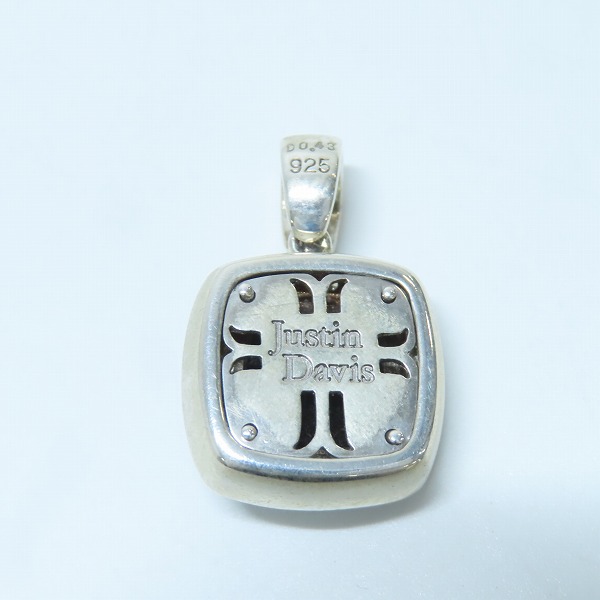 実際に弊社で買取させて頂いたJustin Davis/ジャスティンデイビス M.tsペンダントwダイヤ/オニキス SPJ152の画像 2枚目