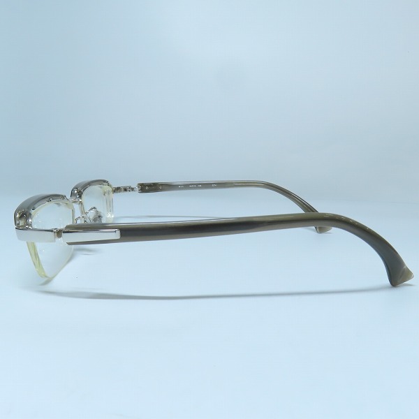 実際に弊社で買取させて頂いた999.9/フォーナインズ ハーフリム 度入り眼鏡/メガネフレーム M-21の画像 1枚目