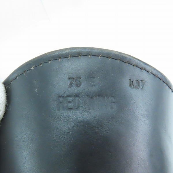 実際に弊社で買取させて頂いたRED WING/レッドウィング 羽タグ PECOS BOOTS/ペコスブーツ ブラック 8169 /7.5Eの画像 5枚目