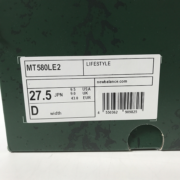実際に弊社で買取させて頂いたLEVI'S×NEW BALANCE/リーバイス×ニューバランス ローカットスニーカー MT580LE2 27.5Dの画像 8枚目