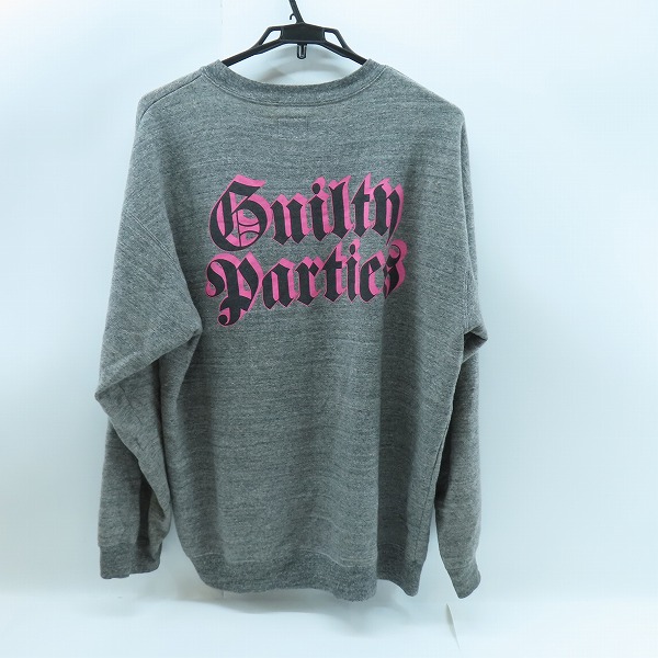 実際に弊社で買取させて頂いたWACKO MARIA/ワコマリア GUILTY PARTIES ロゴスウェット/トレーナー グレー/Mの画像 1枚目