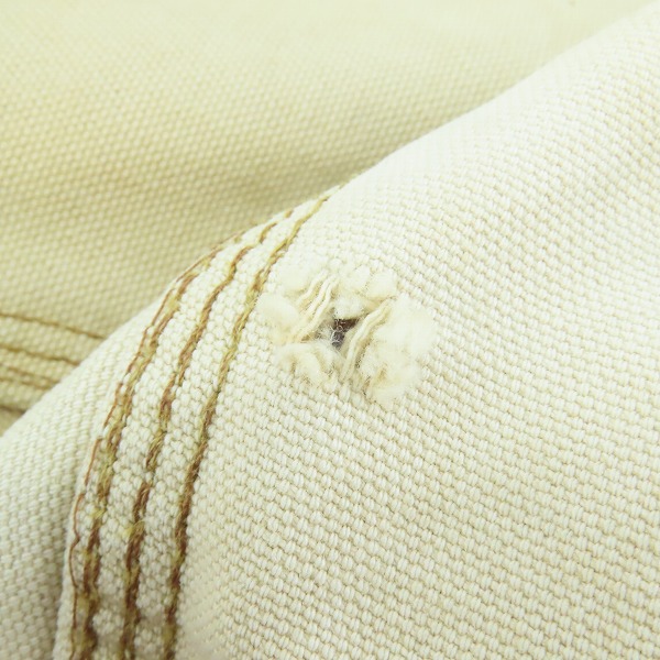 実際に弊社で買取させて頂いたCarhartt/カーハート ダック地 コーデュロイ襟 つなぎ/オールインワン ベージュの画像 7枚目