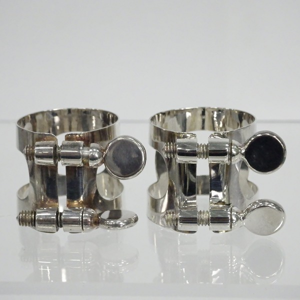 実際に弊社で買取させて頂いたBuffet Crampon/ビュッフェ・クランポン クラリネット用 リガチャー シルバー  2個セットの画像 3枚目