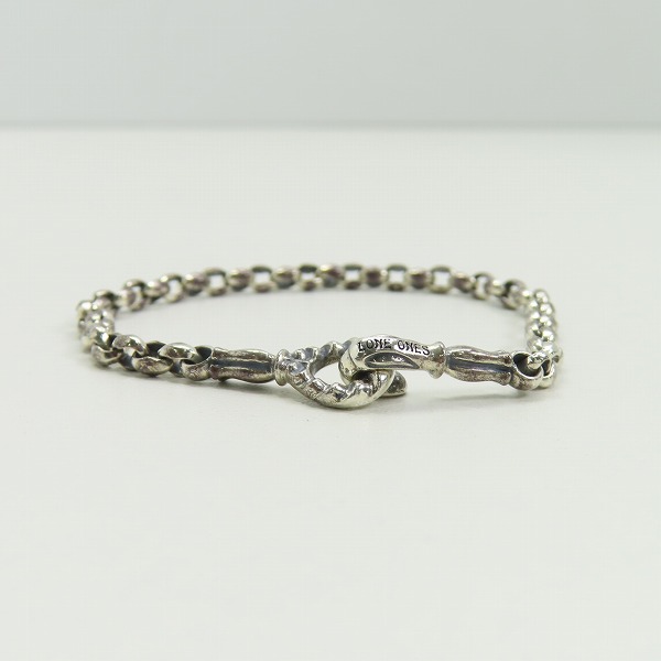 実際に弊社で買取させて頂いた【ギャラ付き】LONE ONES/ロンワンズ メイティングフライトフック ミニシルクチェーン ブレスレットLの画像 2枚目