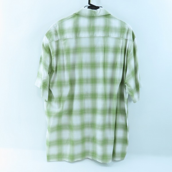 実際に弊社で買取させて頂いたWACKO MARIA/ワコマリア GUILTY PARTIES オンブレチェック 長袖 オープンカラーシャツ グリーン系/XLの画像 1枚目