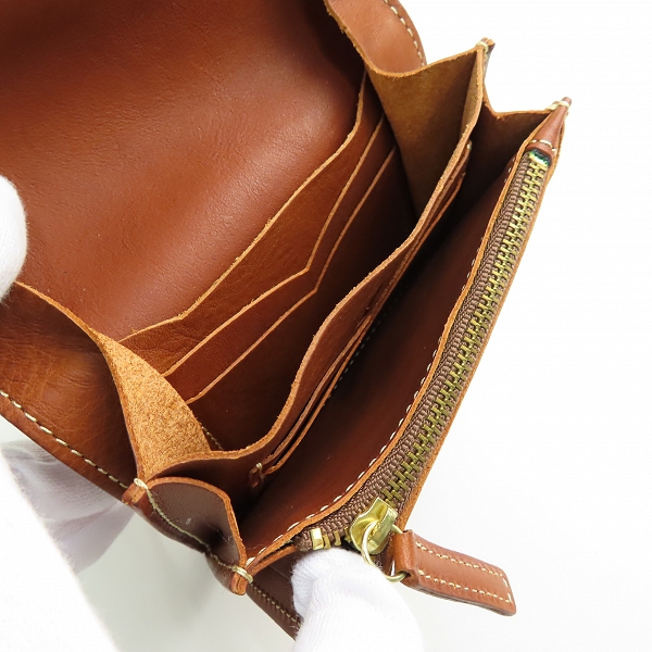 実際に弊社で買取させて頂いた土屋鞄製造所/ツチヤカバン ディアリオ クラッチパース オイルメロウレザー 二つ折り財布の画像 4枚目