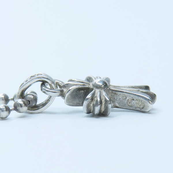 実際に弊社で買取させて頂いた【原本/インボイス】CHROME HEARTS/クロムハーツ CRS BBY FAT/CHクロス ベビーファットチャーム ボールチェーン付きの画像 3枚目