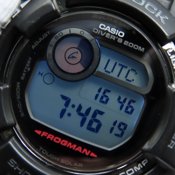 実際に弊社で買取させて頂いたG-SHOCK/Gショック FROGMAN/フロッグマン MASTER OF G/マスターオブG タフソーラー GWF-D1000-1JFの画像 5枚目