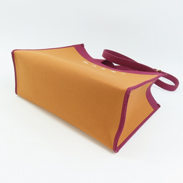 実際に弊社で買取させて頂いたMARNI/マルニ ジャカード バイカラー ショッピングバッグ トートバッグ SHMP0083A0の画像 3枚目