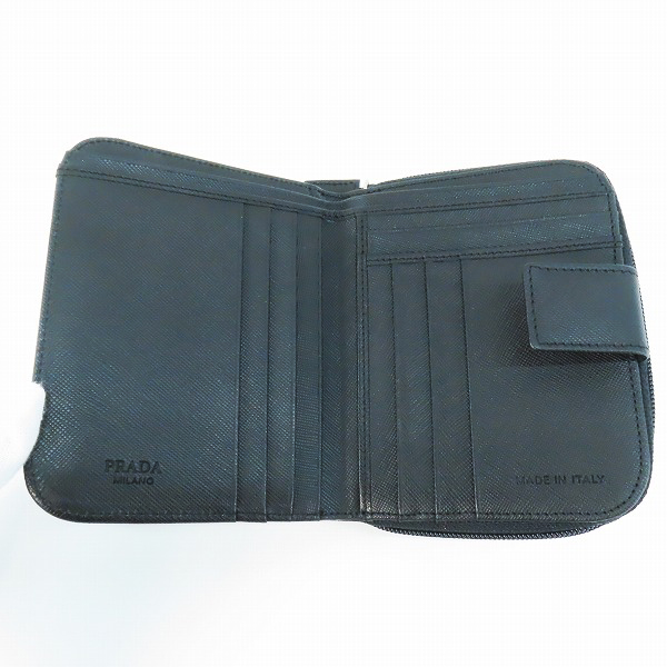 実際に弊社で買取させて頂いたPRADA/プラダ サフィアーノ ラウンドファスナー 二つ折り財布  M605Aの画像 3枚目