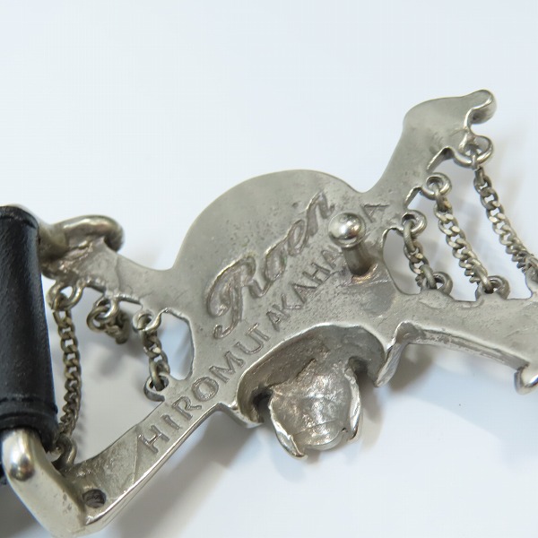 実際に弊社で買取させて頂いたRoen/ロエン スカル バックル レザーベルトの画像 4枚目