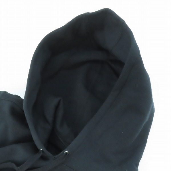 実際に弊社で買取させて頂いたHERMES/エルメス 19AW Ex-Libris Dragon エクスリブリス ドラゴン ラムレザーパッチ プルオーバーフーディ パーカー XLの画像 5枚目