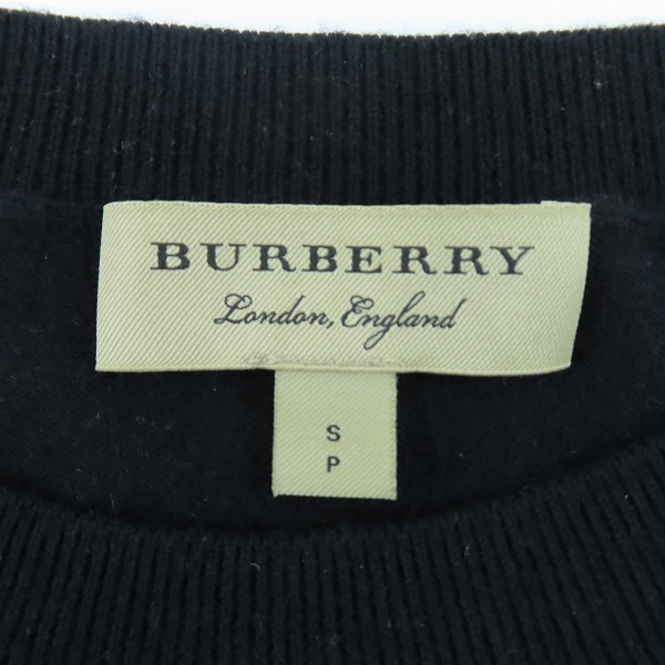 実際に弊社で買取させて頂いたBURBERRY LONDON/バーバリーロンドン ロゴ刺繍クルーネックニット 8003492/Sの画像 2枚目