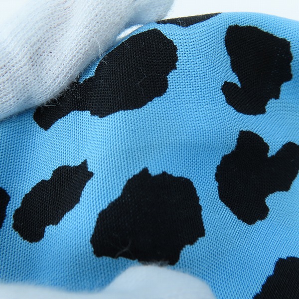 実際に弊社で買取させて頂いたWACKO MARIA/ワコマリア LEOPARD HAWAIIAN SHIRT L/S レオパード ハワイアンシャツ/アロハシャツ ブルー/XLの画像 4枚目