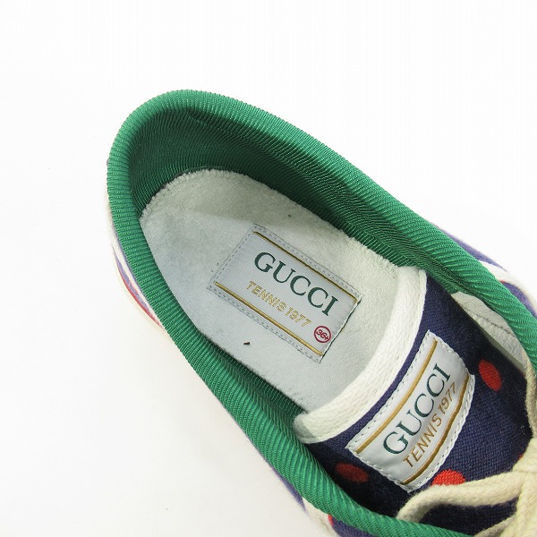 実際に弊社で買取させて頂いたGUCCI/グッチ TENNIS 1977 テニス シェリー GG シューズ/スニーカー 36.5の画像 4枚目