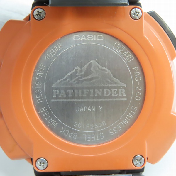 実際に弊社で買取させて頂いたCASIO/カシオ PATHFINDER/パスファインダー PAG-240 トリプルセンサーの画像 3枚目