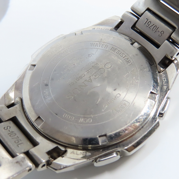 実際に弊社で買取させて頂いたCASIO/カシオ OCEANUS/オシアナス タフソーラー クロノグラフ 腕時計 OCW-600の画像 4枚目