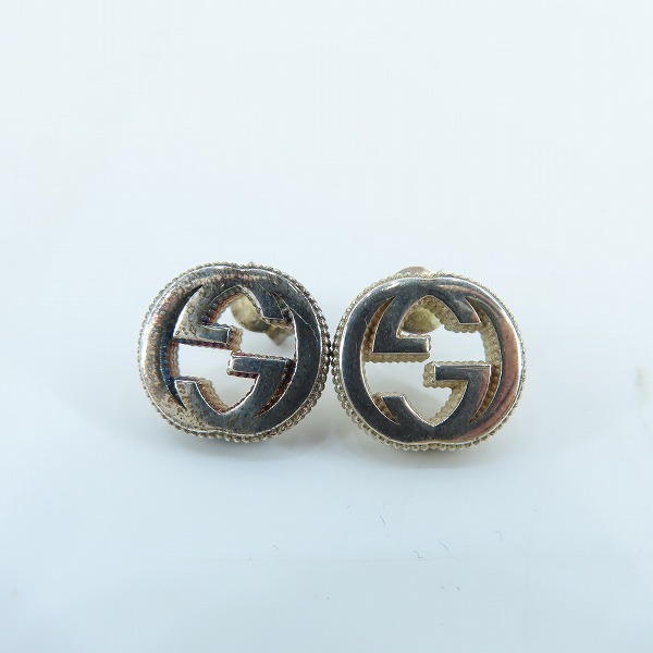 実際に弊社で買取させて頂いたGUCCI/グッチ インターロッキングG ピアス479227 J8400 8106の画像 1枚目