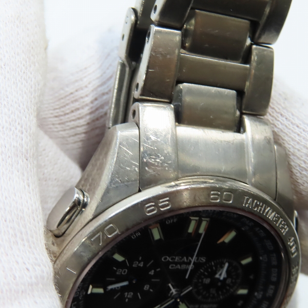 実際に弊社で買取させて頂いたCASIO/カシオ OCEANUS/オシアナス タフソーラー クロノグラフ 腕時計 OCW-600の画像 6枚目
