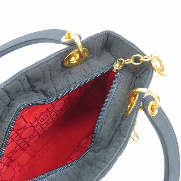 実際に弊社で買取させて頂いたChristian Dior/クリスチャンディオール レディディオール カナージュ ハンド バッグの画像 3枚目