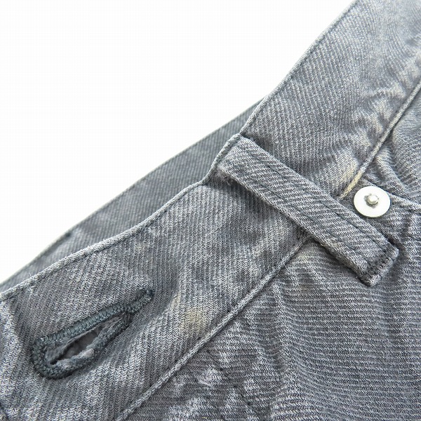 実際に弊社で買取させて頂いたvisvim/ヴィスヴィム 20AW FLUXUS 10 SERGE CRASH ダメージ加工 クラッシュ デニムパンツ ジーンズ グレー 0120205008005 3の画像 6枚目