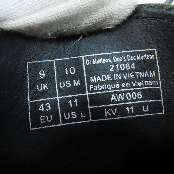 実際に弊社で買取させて頂いたDr.Martens/ドクターマーチン 3ホールブーツ/シューズ AW006/UK9の画像 5枚目