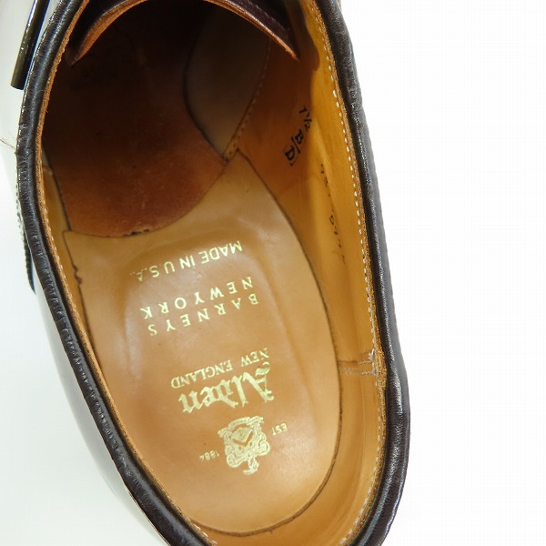 実際に弊社で買取させて頂いたALDEN×BARNEYS NEWYORK/オールデン×バーニーズニューヨーク コードバン サドル シューズ 5996/7.5の画像 4枚目