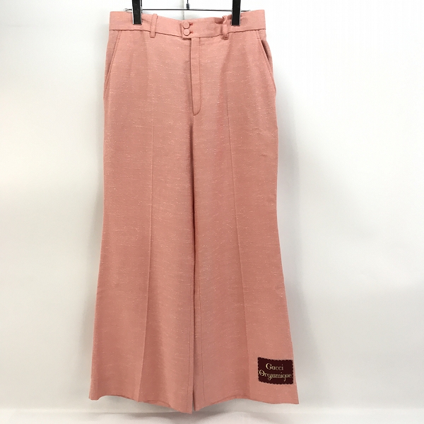 実際に弊社で買取させて頂いたGUCCI /グッチ ロゴラベル ストレッチ フレアパンツ 624955 ZADZ3/44