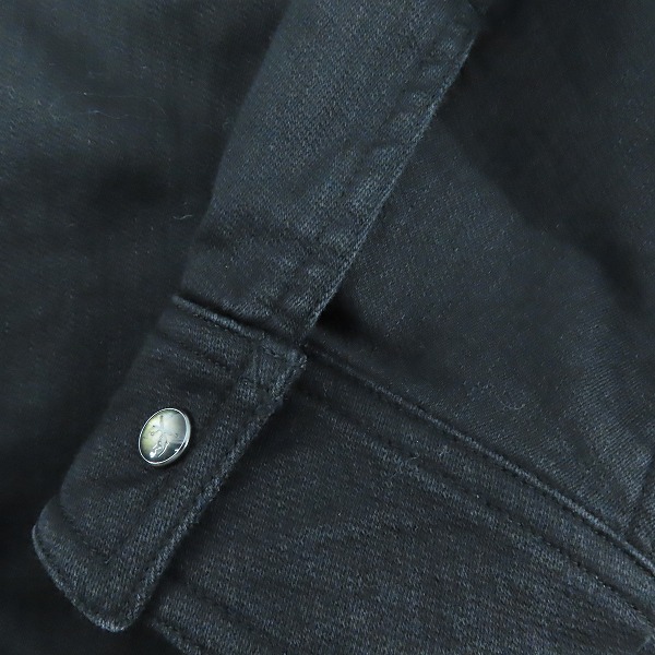 実際に弊社で買取させて頂いたroar/ロアー スワロ ストーン 二丁拳銃 デニムシャツ ブラック 14FRS-RF02/3の画像 5枚目