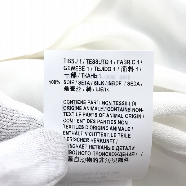 実際に弊社で買取させて頂いた(2)【未使用】SAINT LAURENT/サンローラン シルク100％ 長袖シャツ 510433 Y100W/F36の画像 4枚目