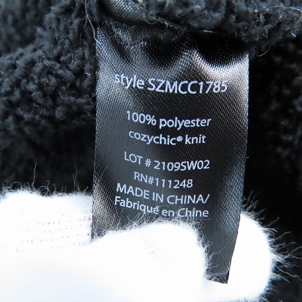 実際に弊社で買取させて頂いたBAREFOOT DREAMS×Ron Herman/ベアフットドリームス×ロンハーマン ジップアップ ボアパーカー ブラック SZMCC1785/Sの画像 3枚目