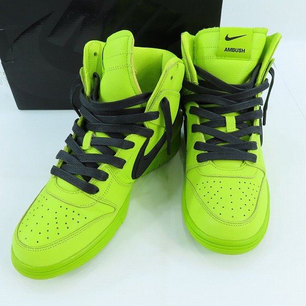 実際に弊社で買取させて頂いたNIKE×AMBUSH/ナイキ×アンブッシュ DUNK HIGH/ダンクハイ フラッシュライム CU7544-300/26