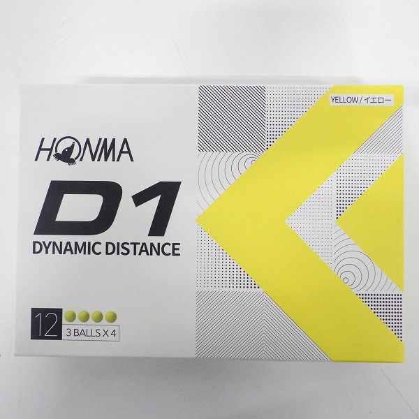実際に弊社で買取させて頂いた 【未使用】HONMA/ホンマ D1 DYNAMIC DISTANCE ゴルフボール イエロー 1ダースの画像 2枚目