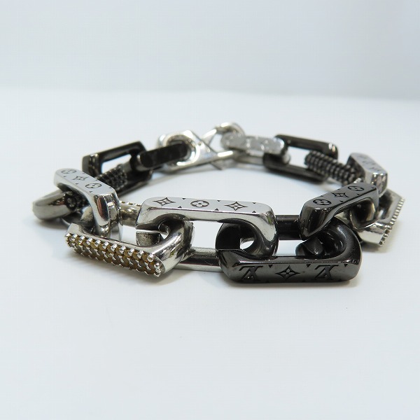 実際に弊社で買取させて頂いたLouis Vuitton/ルイヴィトン ブレスレット モノグラム チェーン ラインストーン M1205Mの画像 1枚目