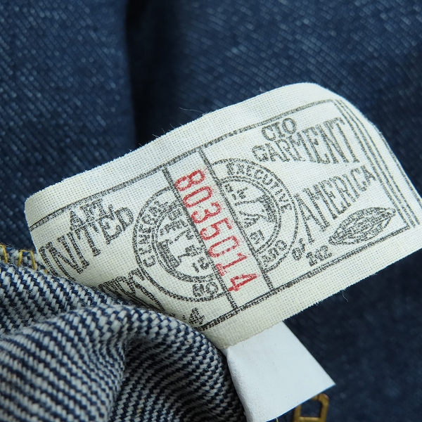 実際に弊社で買取させて頂いたLee/リー ヴィンテージ USA製 デニムパンツ 200-0041/32×34の画像 6枚目